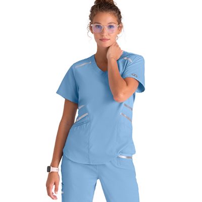 GIT033  Moto Inspired Top – 1761 Cornflower