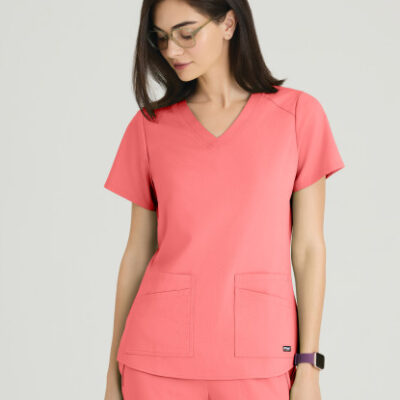 GRST011 Emma Top – 2575 Coral bloom